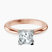 Pre-Designed 14kt Rose Gold Cordelia Knife Edge Solitaire Lab Diamond Ring