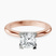 Pre-Designed 10kt Rose Gold Cordelia Knife Edge Solitaire Lab Diamond Ring