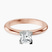 Pre-Designed 10kt Rose Gold Cordelia Knife Edge Solitaire Lab Diamond Ring