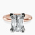 Pre-Designed 10kt Rose Gold Cordelia Knife Edge Solitaire Lab Diamond Ring