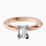 Pre-Designed 18kt Rose Gold Cordelia Knife Edge Solitaire Lab Diamond Ring