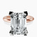 Pre-Designed 14kt Rose Gold Cordelia Knife Edge Solitaire Lab Diamond Ring