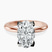 Pre-Designed 18kt Rose Gold Cordelia Knife Edge Solitaire Lab Diamond Ring
