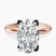 Pre-Designed 10kt Rose Gold Cordelia Knife Edge Solitaire Lab Diamond Ring