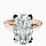Pre-Designed 10kt Rose Gold Cordelia Knife Edge Solitaire Lab Diamond Ring