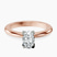 Pre-Designed 10kt Rose Gold Cordelia Knife Edge Solitaire Lab Diamond Ring