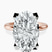 Pre-Designed 10kt Rose Gold Cordelia Knife Edge Solitaire Lab Diamond Ring