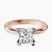 Pre-Designed 14kt Rose Gold Cordelia Knife Edge Solitaire Lab Diamond Ring