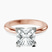Pre-Designed 10kt Rose Gold Cordelia Knife Edge Solitaire Lab Diamond Ring