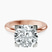 Pre-Designed 10kt Rose Gold Cordelia Knife Edge Solitaire Lab Diamond Ring