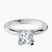 Pre-Designed 10kt White Gold Cordelia Knife Edge Solitaire Lab Diamond Ring