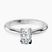 Pre-Designed 10kt White Gold Cordelia Knife Edge Solitaire Lab Diamond Ring