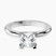 Pre-Designed 10kt White Gold Cordelia Knife Edge Solitaire Lab Diamond Ring