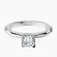 Pre-Designed 10kt White Gold Cordelia Knife Edge Solitaire Lab Diamond Ring