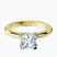 Pre-Designed 14kt Yellow Gold Cordelia Knife Edge Solitaire Lab Diamond Ring