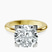 Pre-Designed 10kt Yellow Gold Cordelia Knife Edge Solitaire Lab Diamond Ring