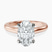 Pre-Designed 10kt Rose Gold Agnes Criss cross Prong Solitaire 2mm Lab Diamond Ring