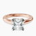 Pre-Designed 18kt Rose Gold Agnes Criss cross Prong Solitaire 2mm Lab Diamond Ring