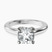 Pre-Designed 10kt White Gold Agnes Criss cross Prong Solitaire 2mm Lab Diamond Ring