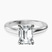 Pre-Designed 10kt White Gold Agnes Criss cross Prong Solitaire 2mm Lab Diamond Ring