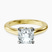Pre-Designed 14kt Yellow Gold Agnes Criss cross Prong Solitaire 2mm Lab Diamond Ring