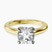 Pre-Designed 14kt Yellow Gold Agnes Criss cross Prong Solitaire 2mm Lab Diamond Ring