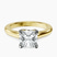 Pre-Designed 10kt Yellow Gold Agnes Criss cross Prong Solitaire 2mm Lab Diamond Ring