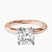 Matilda Leaf Petal Solitaire Lab Diamond Engagement Ring in 18kt Rose Gold