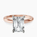 Pre-Designed 10kt Rose Gold Matilda Leaf Petal Solitaire Lab Diamond Ring