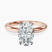 Matilda Leaf Petal Solitaire Lab Diamond Engagement Ring in 18kt Rose Gold