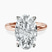 Pre-Designed 10kt Rose Gold Matilda Leaf Petal Solitaire Lab Diamond Ring