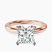 Matilda Leaf Petal Solitaire Lab Diamond Engagement Ring in 18kt Rose Gold
