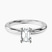Pre-Designed 10kt White Gold Matilda Leaf Petal Solitaire Lab Diamond Ring