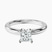 Pre-Designed 10kt White Gold Matilda Leaf Petal Solitaire Lab Diamond Ring