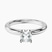 Pre-Designed 10kt White Gold Matilda Leaf Petal Solitaire Lab Diamond Ring