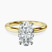 Matilda Leaf Petal Solitaire Lab Diamond Engagement Ring in 10kt Yellow Gold