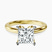 Matilda Leaf Petal Solitaire Lab Diamond Engagement Ring in 18kt Yellow Gold