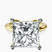 Pre-Designed 10kt Yellow Gold Matilda Leaf Petal Solitaire Lab Diamond Ring