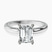 Edith Lab Diamond Studded Petite Solitaire Lab Diamond Engagement Ring in 10kt White Gold