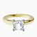 Pre-Designed 10kt Yellow Gold Edith Lab Diamond Studded Petite Solitaire Lab Diamond Ring