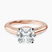 Esther Tacori Style Solitaire Lab Diamond Engagement Ring in 10kt Rose Gold