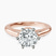 Esther Tacori Style Solitaire Lab Diamond Engagement Ring in 9ct Rose Gold