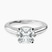 Esther Tacori Style Solitaire Lab Diamond Engagement Ring in Platinum