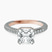 Eternia Criss Cross Side Halo Lab Diamond Engagement Ring in 10kt Rose Gold