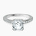 Pre-Designed Platinum Eternia Criss Cross Side Halo Lab Diamond Ring