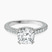Pre-Designed 18kt White Gold Eternia Criss Cross Side Halo Lab Diamond Ring