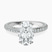 Eternia Criss Cross Side Halo Lab Diamond Engagement Ring in Platinum