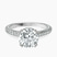 Pre-Designed 14kt White Gold Eternia Criss Cross Side Halo Lab Diamond Ring