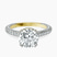 Pre-Designed 14kt Yellow Gold Eternia Criss Cross Side Halo Lab Diamond Ring