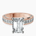 Pre-Designed 10kt Rose Gold Regalia Milgrain Lab Diamond Ring